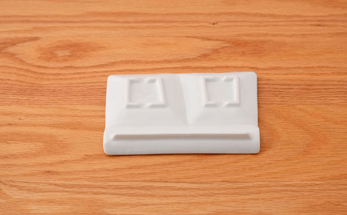 【波佐見焼】フローレット ペア仕切りプレート(小) 青・赤【団陶器】 [PB160]