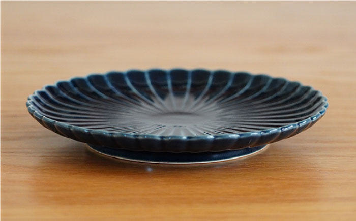 【波佐見焼】花しのぎ トリオ和皿 プレート (織部・藍・鴬茶)【団陶器】 [PB60]