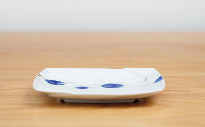 【波佐見焼】シャボンライン トリオ 角皿 小皿【団陶器】 [PB85]