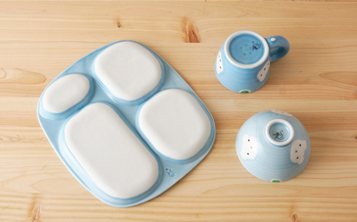 【波佐見焼】新くま お子様 プレート セット【陶もと】 [PE03]