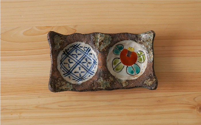 【波佐見焼】洸彩窯 手造り二品盛 小皿 4種セット【陶もと】 [PE17]