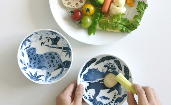 【波佐見焼】染付古波佐見 小鉢 5柄セット【natural69】 [QA109]