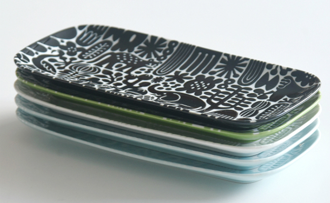 【波佐見焼】Utopia 長角皿 4色セット【natural69】 [QA122]