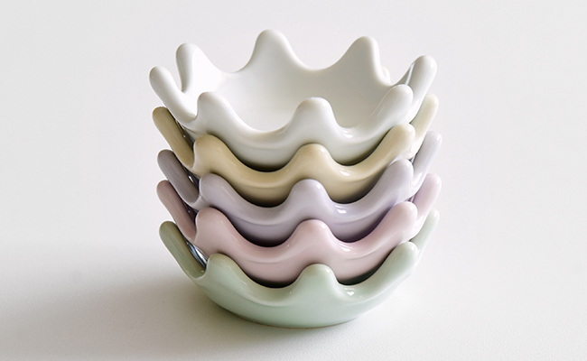 【波佐見焼】ミルククラウン 箸置き豆鉢 5色セット【natural69】 [QA134]