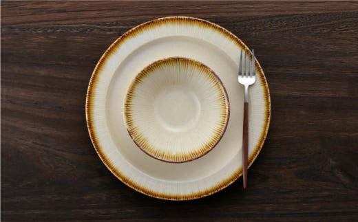 【波佐見焼】nature・彫 おうちカフェセット 小鉢 プレート 食器【利左エ門窯】 [QB35]