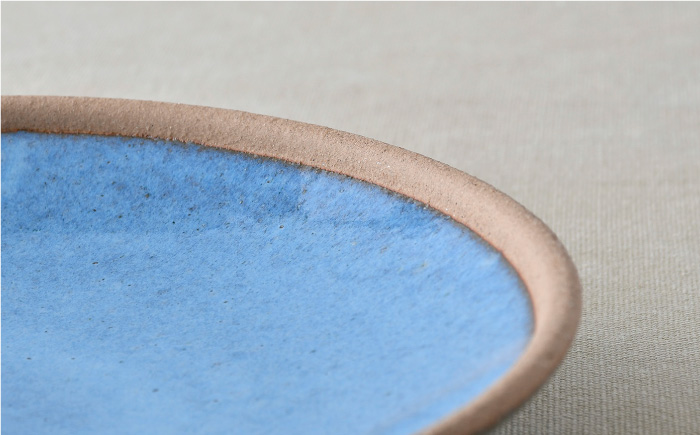 【波佐見焼】テラコッタ BLUE 24cm プレート ペアセット パスタ皿 皿 食器 丸皿 大皿【利左エ門窯】 [QB53]