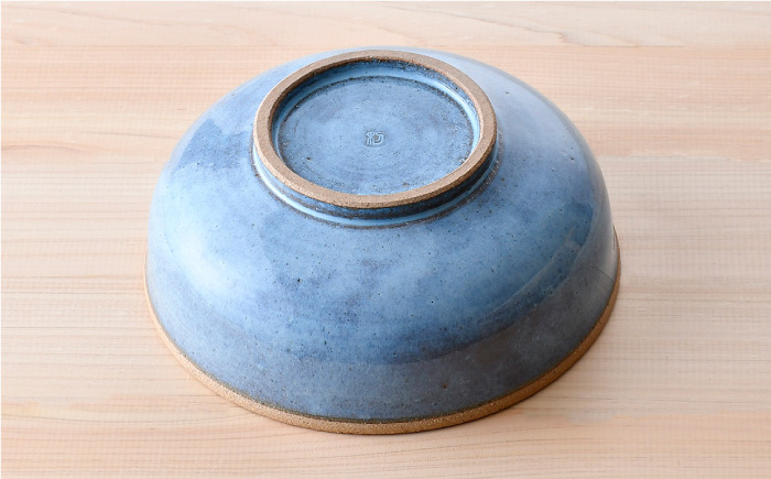 【波佐見焼】テラコッタ BLUE ボウル （LL） 皿 食器 大鉢 【利左エ門窯】 [QB56]