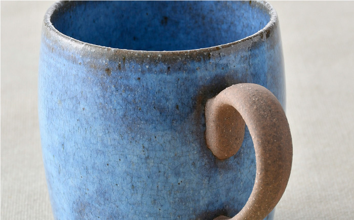 【波佐見焼】テラコッタ BLUE マグカップ ペアセット 器 食器 コーヒーカップ【利左エ門窯】 [QB57]