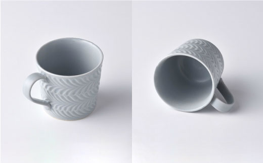 【波佐見焼】Rosemary マグカップ ・ プレート 4点セット（オリーブ・ライトグレー） スープマグ スープカップ 食器【トーエー】 [QC19]