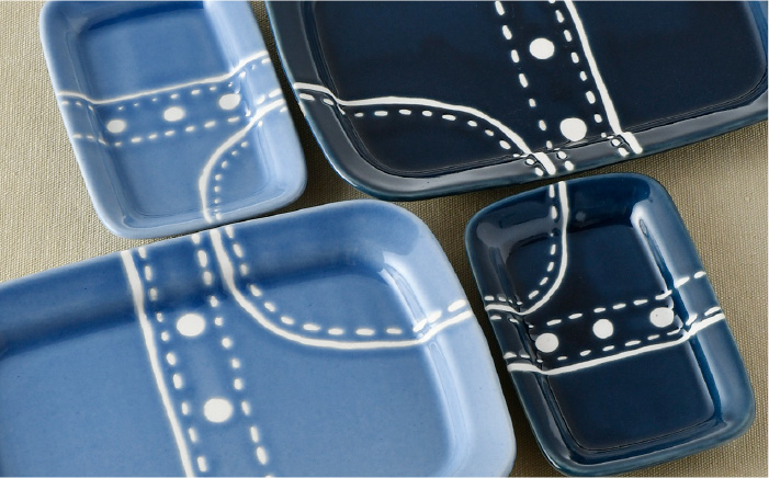 【波佐見焼】デニパン スクエア プレート 2枚セット 食器 角皿 取り皿【トーエー】 [QC50]