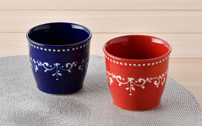 【波佐見焼】トルコ唐草 茶碗・ カップ  4点セット 湯呑み スープカップ どんぶり【トーエー】 [QC53]