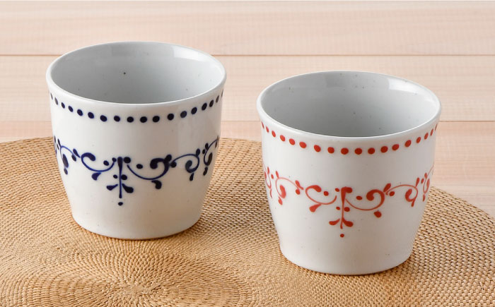 【波佐見焼】アラベスク 茶碗・ カップ 4点セット 湯呑み スープカップ どんぶり【トーエー】 [QC54]