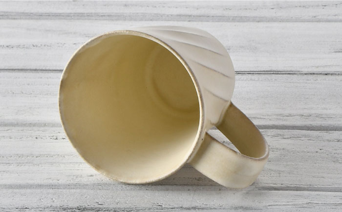 【波佐見焼】ねじり BIGマグセット（カーキ・ベージュ） マグカップ スープマグ スープカップ  【トーエー】 [QC58]