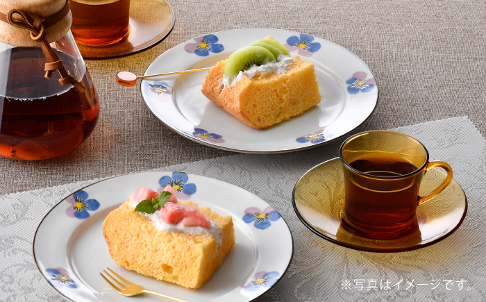 【波佐見焼】パンジー スープマグ・プレートM 各2点 計4点セット【トーエー】 [QC81]