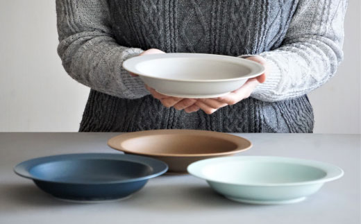 【波佐見焼】DAILY MAT シリーズ 20cm リム皿 お皿 4枚セット 食器 皿 【永峰製磁】【eiho】 [RA52]