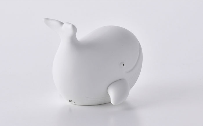 【波佐見焼】くじら （無釉・つや無し） インテリア 置物【アトリエやま】 [RE19]