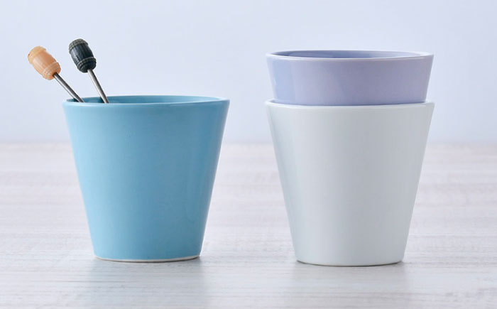 【波佐見焼】ミニ コップ（ホワイト/ミルキーパープル/ミルキーブルー） タンブラー 3色セット【ROXY・HASAMI】 [SB158]