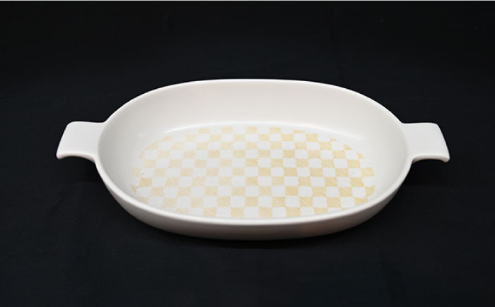 【波佐見焼】オーブンウェア グラタン皿 和市松黄 3点セット 耐熱食器 オーブン可【協立陶器】 [TC62]