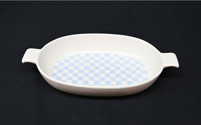 【波佐見焼】オーブンウェア グラタン皿 和市松青 3点セット 耐熱食器 オーブン可【協立陶器】 [TC63]