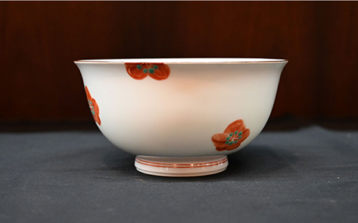 【波佐見焼】赤絵梅 どんぶり 丼 ペアセット【協立陶器】 [TC94]