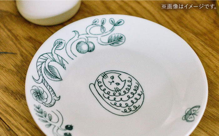 【波佐見焼】Pebble Ceramic Studioコラボ Catパン皿 2枚【アイユー】 [UA68]