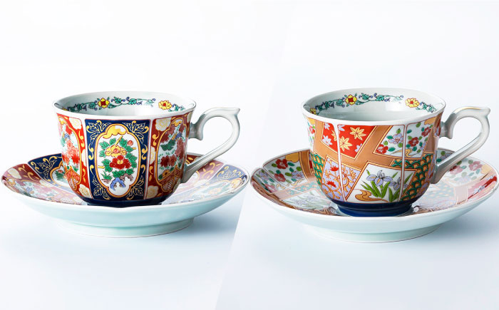 【波佐見焼】古伊万里紋様写絵 珈琲碗皿 5客セット 食器 カップ 【不二商店】 [UC01]