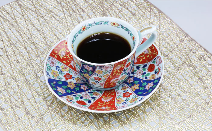 【波佐見焼】京友禅 珈琲碗皿三ツ組揃 食器 カップ 【不二商店】 [UC03]