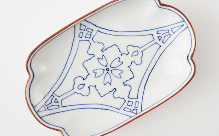 【波佐見焼】桜透かし彫紋 深木甲皿 2枚セット【FOURGRACE】 [UG09]