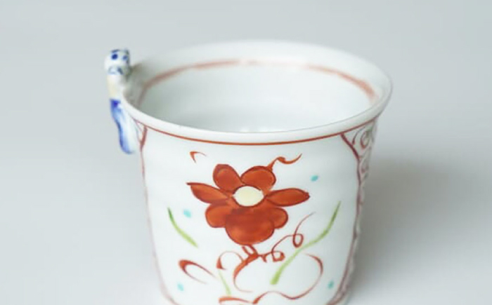 【波佐見焼】一閑人煎茶・そば猪口 万歴渦・面取花唐草 ペアセット【FOURGRACE】 [UG14]