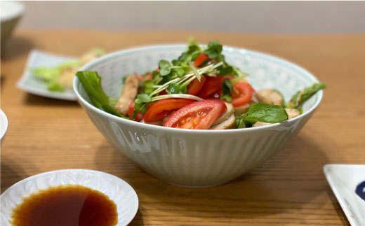 【波佐見焼】麻の葉シリーズ ボウル M・L（白磁・青磁） 4個セット 小鉢 【陶芸ゆたか】 [VA85]