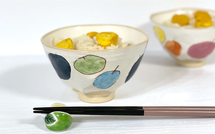 【波佐見焼】りんご（ 茶碗 ・ 湯呑 ）4点セット【陶芸ゆたか】 [VA91]