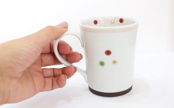 【波佐見焼】色彩水玉（ ティーポット・ マグカップ ）3点セット【陶芸ゆたか】 [VA92]