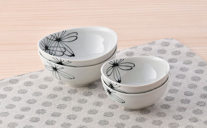 【波佐見焼】パキラ ボウル 大小4点セット【まるしん】 [WD47]