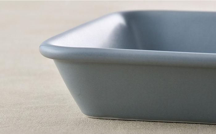【波佐見焼】オーブンウェア 長角トレー 角皿 プレート グレー【光春窯】 [XD63]
