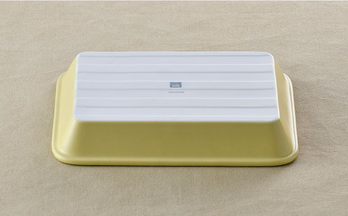 【波佐見焼】オーブンウェア 長角トレー 角皿 プレート イエロー【光春窯】 [XD64]