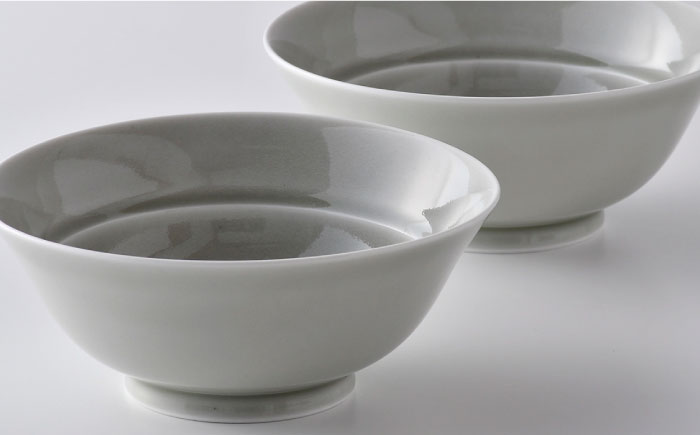 【波佐見焼】粋碗 どんぶり 茶碗 グレー ペアセット【光春窯】 [XD66]