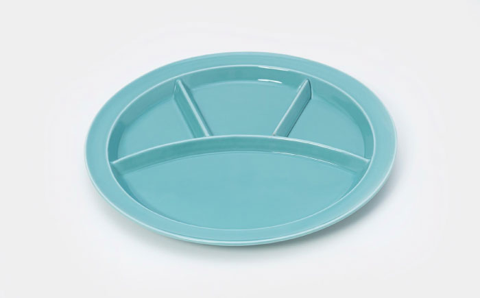 【波佐見焼】zen to ユザーン カレー皿 「仕切りが取れるカレー皿 blue」2枚セット【中善】 [YE42]