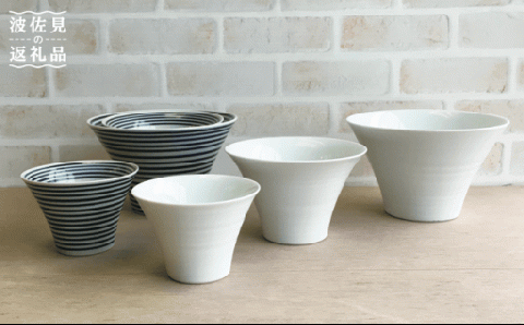 【波佐見焼】 【リピーター続出！】丼 小鉢 ボウルとして大活躍！いれこ碗 6点セット 丼 どんぶり 小鉢 スープカップ 蕎麦猪口 カフェ【浜陶】 [XA24]
