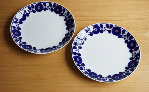 【白山陶器】【BLOOM】ディナープレート(リース)2枚セット【波佐見焼】 [TA08]