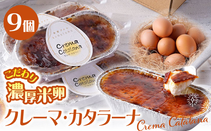 【こだわり濃厚米卵！】クレーマ・カタラーナ セット 9個 デザート スイーツ お菓子 アイス ギフト クレームブリュレ カタラーナ 【氷窯アイス こめたま】 [GF01]