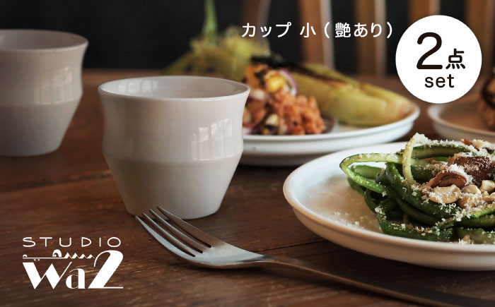 【波佐見焼】KINU カップ 小 2点セット（艶あり）【studio wani】 [MB49]