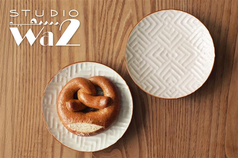 【波佐見焼】SHINOGI 5寸皿 2点セット 生成【studio wani】 [MB63]