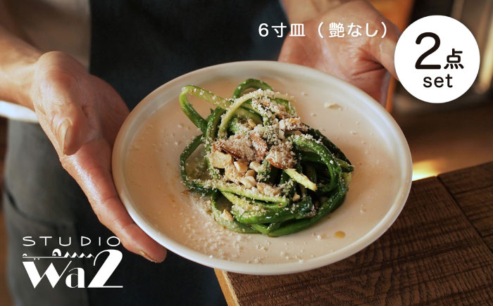 【波佐見焼】KINU 6寸皿 2点セット（艶なし）【studio wani】 [MB82]