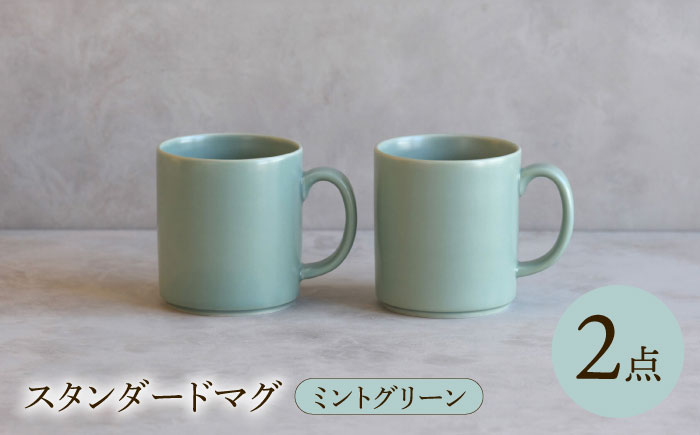 【波佐見焼】 スタンダードマグ ミントグリーン 2点セット 【西海陶器】 [OA405]