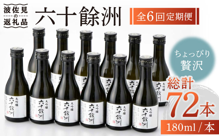 【全6回定期便】六十餘洲 大吟醸 12本 ちょっぴり贅沢 【今里酒造】 [SA34]