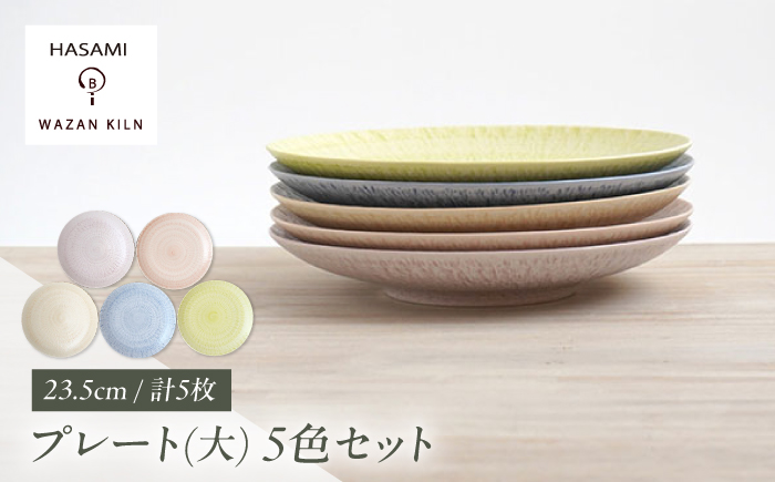 【波佐見焼】大皿 sazanami 23.5cmプレート 5色 セット【和山】 [WB181]