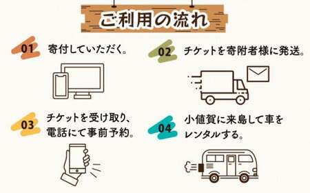 【4～8人乗り対応】レンタカー１日利用券 レンタカー 車 観光 旅行 小値賀 /福崎レンタカー   [DAL001]