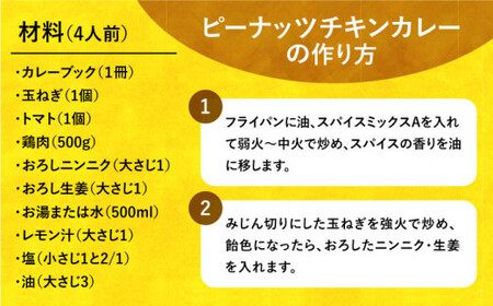 【 スパイスカレー 】 小値賀島のピーナッツカレー スパイスキット 4セット  スパイス カレー 本格 簡単 ミールキット 落花生 常温  [DAA022]