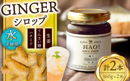 HAO！ジンジャーシロップ 2本 （160g/本)  ジンジャー 生姜 ジンジャーエール シロップ スパイス 常温  [DAA015]