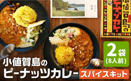 【年内配送】【 スパイスカレー 】 小値賀島のピーナッツカレー スパイスキット 2セット  スパイス カレー かれー 本格 簡単 ミールキット 落花生  [DAA021]